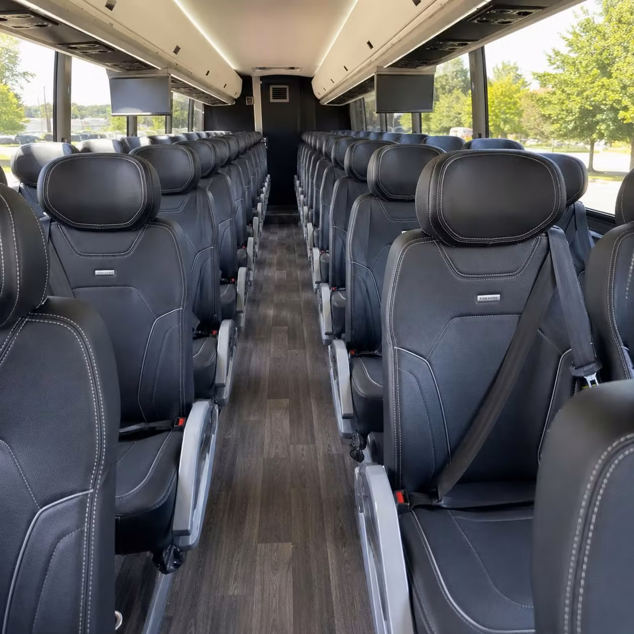56 passenger charter bus interior