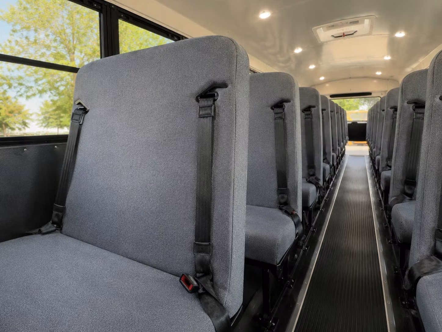school bus inside